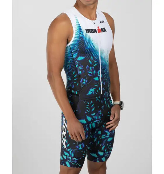 IRONMAN ZOOT MENS FLORAL AERO SLEEVELESS RACESUIT