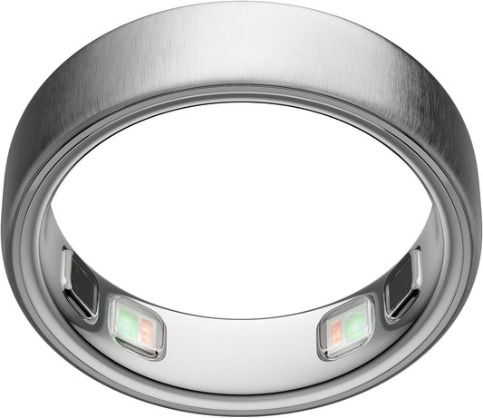 Oura Ring 5 brushed silver smart ring