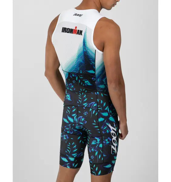 IRONMAN ZOOT MENS FLORAL AERO SLEEVELESS RACESUIT